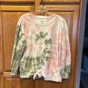 Pink and Green Tie-Dye Sweatshirt